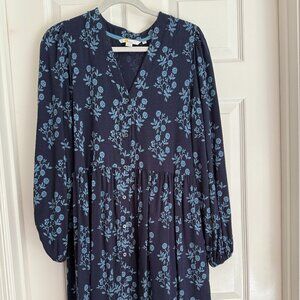 Boden Navy Floral Button Down Dress